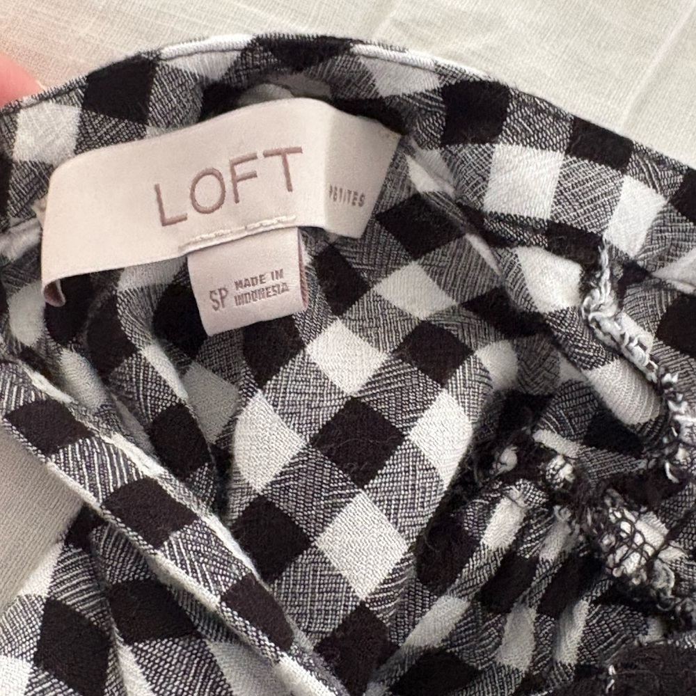 Black and White Checkered Women's Top - Picture 2 of 3
